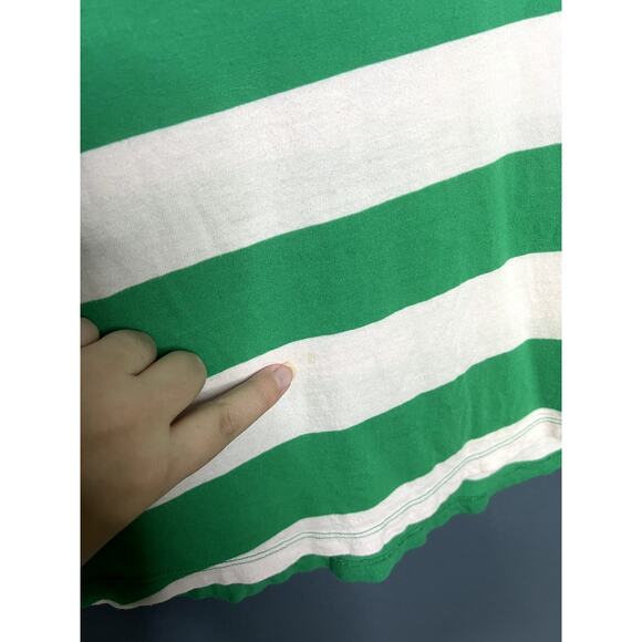 Gilly Hicks Tank Top Women's Size Large Striped Green White Layering Y2k Preppy - Picture 7 of 9